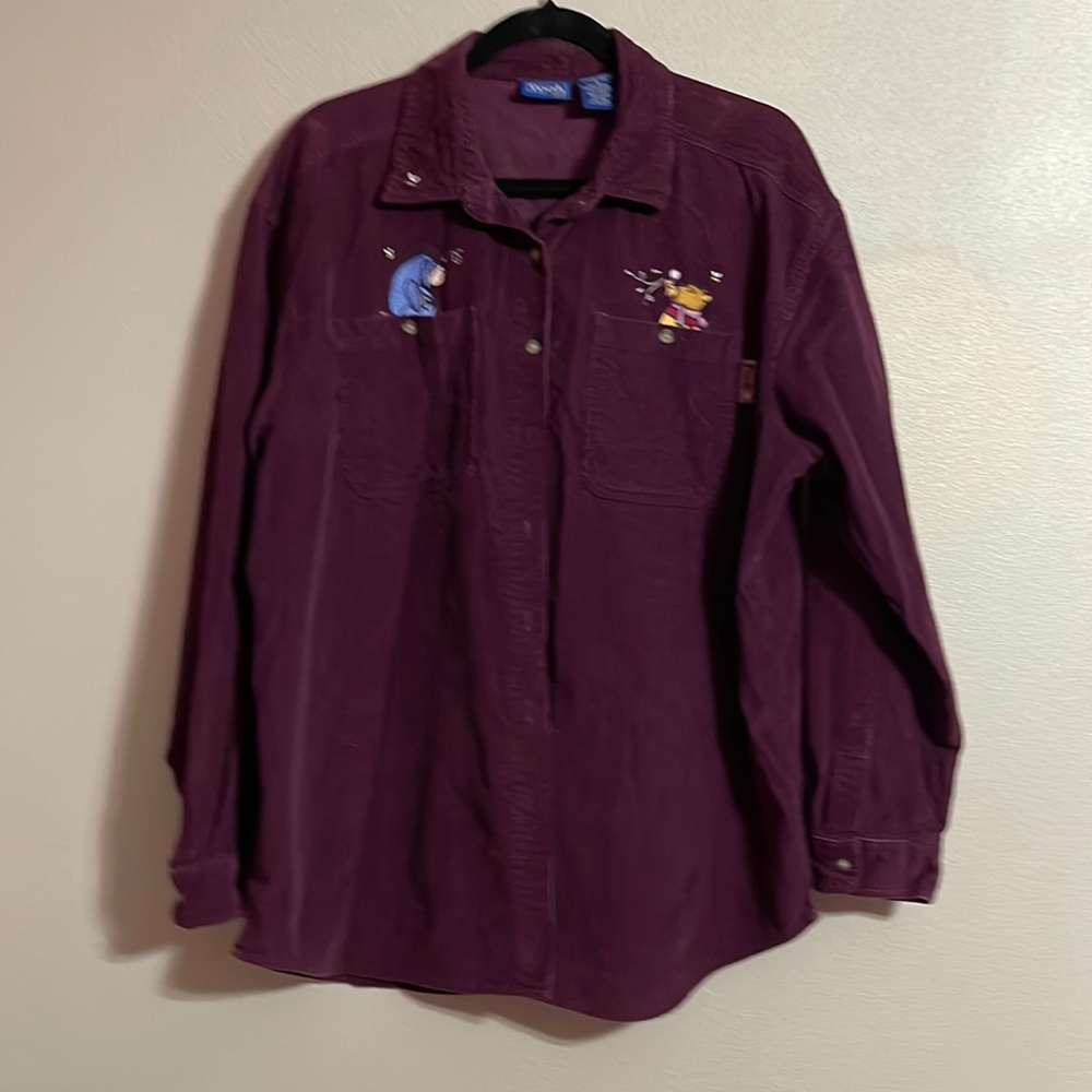 Disney Pooh Corduroy Button Up XL
